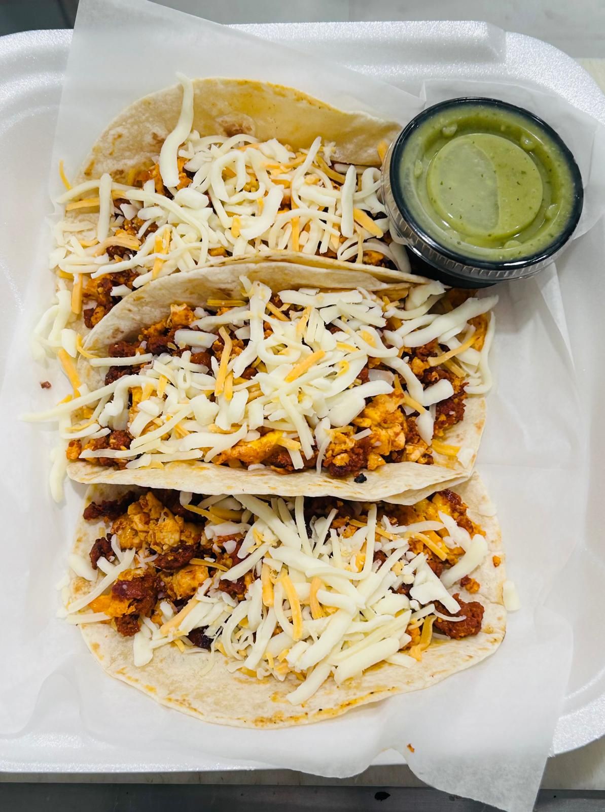 Chorizo Tacos Breakfast at JD SABOR REAL in Woodstock, GA 30188 | YourMenu® Online Ordering
