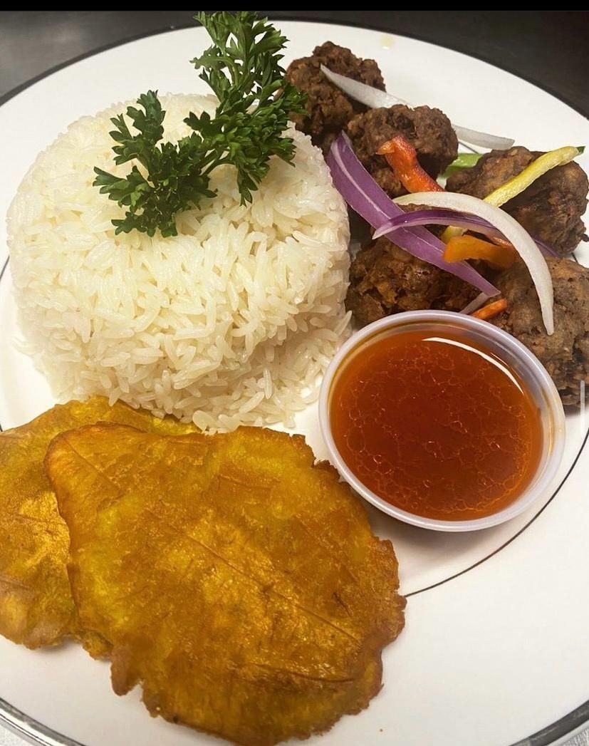 Boulet Complete With Rice And Beans at Bon Bagay Restaurant in Miami, FL 33161 | YourMenu® Online Ordering