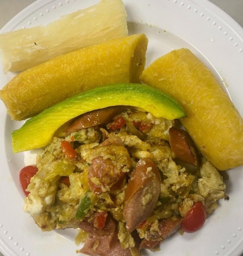 Scrambled Eggs with Plantain at Bon Bagay Restaurant in Miami, FL 33161 | YourMenu® Online Ordering