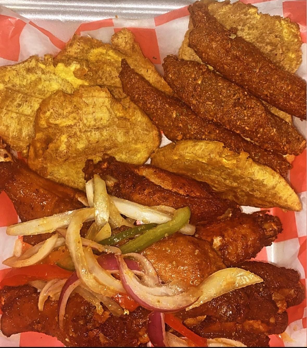10 Buffalo Wings with Plantains at Bon Bagay Restaurant in Miami, FL 33161 | YourMenu® Online Ordering