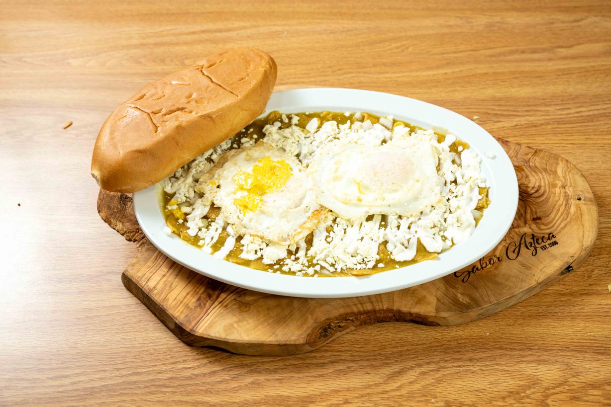 Chilaquiles Verdes at Sabor Azteca Restaurant in Gaithersburg, MD 20877 | YourMenu® Online Ordering