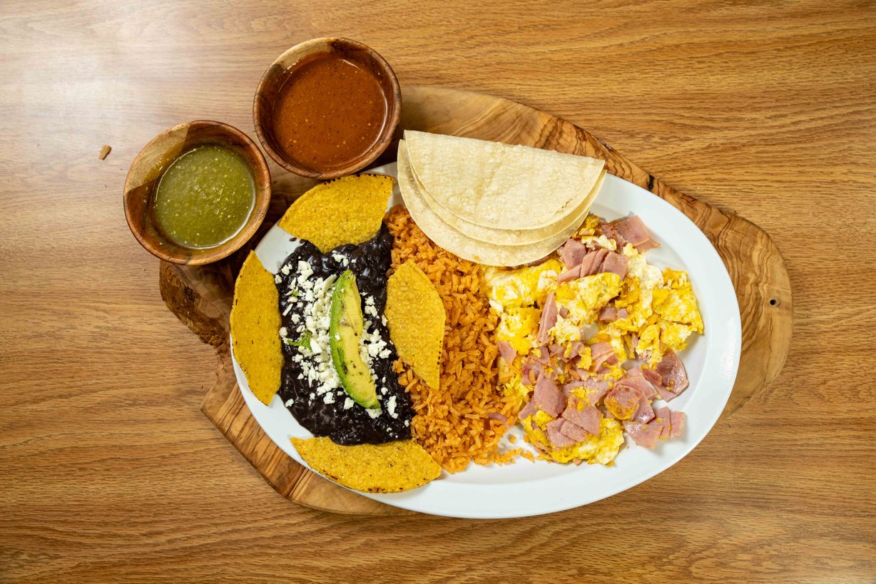 Desayuno de Jamón con Huevo at Sabor Azteca Restaurant in Gaithersburg, MD 20877 | YourMenu® Online Ordering