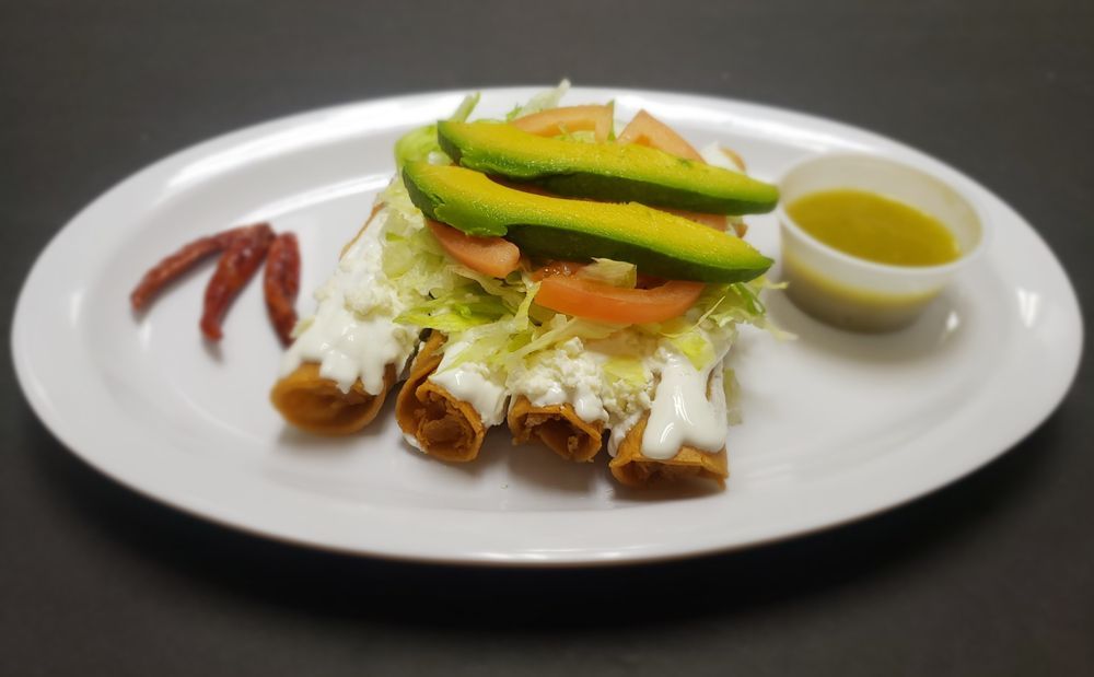 Flautas de Pollo at Sabor Azteca Restaurant in Gaithersburg, MD 20877 | YourMenu® Online Ordering