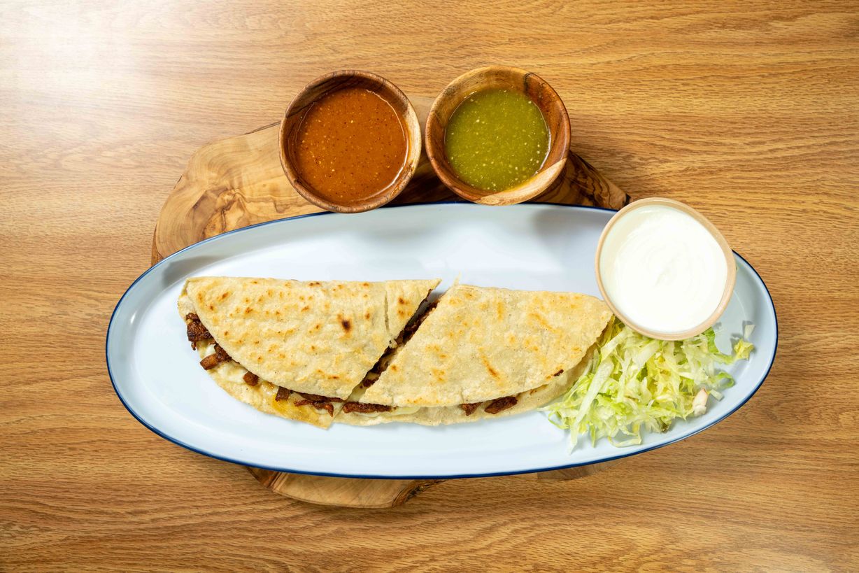 Quesadilla Al Pastor at Sabor Azteca Restaurant in Gaithersburg, MD 20877 | YourMenu® Online Ordering
