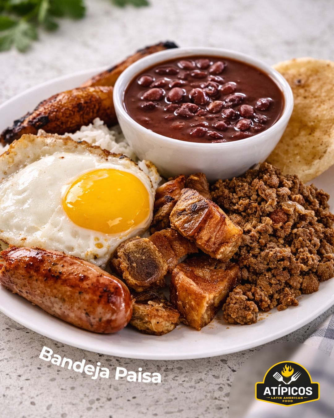 Mini Bandeja Paisa at Atipicos Food in Riviera Beach, FL 33404 | YourMenu® Online Ordering