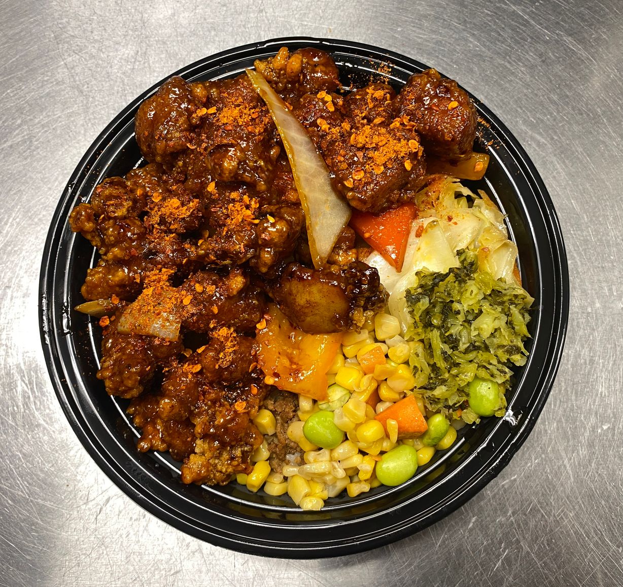 Spicy Soy Chicken Rice Bowl "That" at Jumbo Jumbo Chicken & Tea in Ellicott City, MD 21042 | YourMenu® Online Ordering