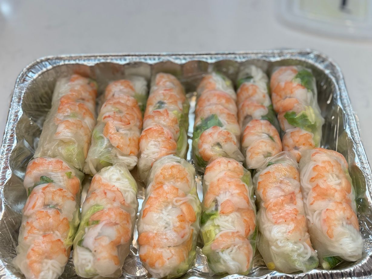 (C) Fresh Basil Shrimp Roll Serve 10 at Hibachi & Pho (Atl Sushi Pho) in Mulberry , GA 30019 | YourMenu® Online Ordering