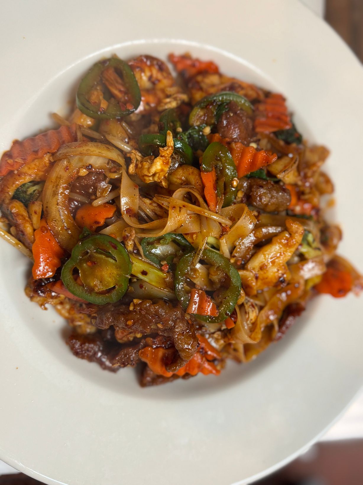 Lunch Spicy Drunken Noodles at Hibachi & Pho (Atl Sushi Pho) in Mulberry , GA 30019 | YourMenu® Online Ordering