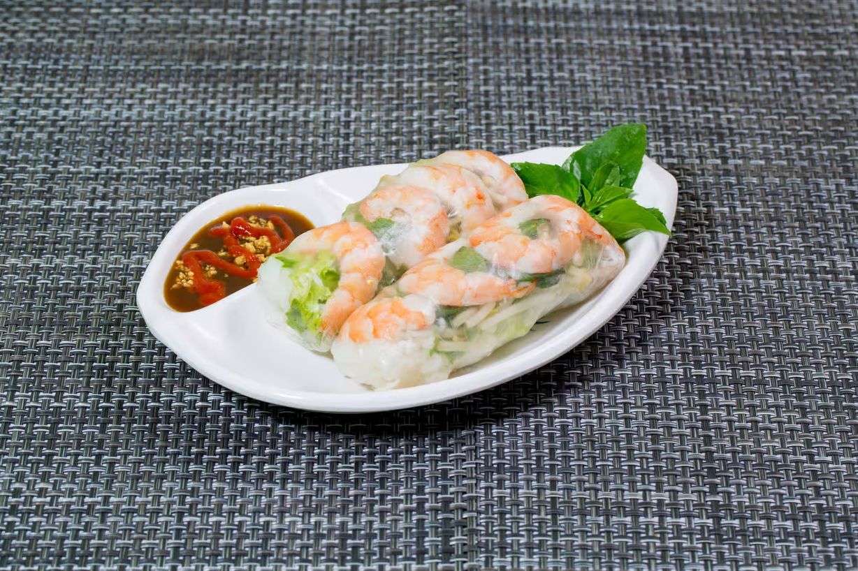 Fresh Shrimp Basil Goi Cuon (2) at Hibachi & Pho (Atl Sushi Pho) in Mulberry , GA 30019 | YourMenu® Online Ordering