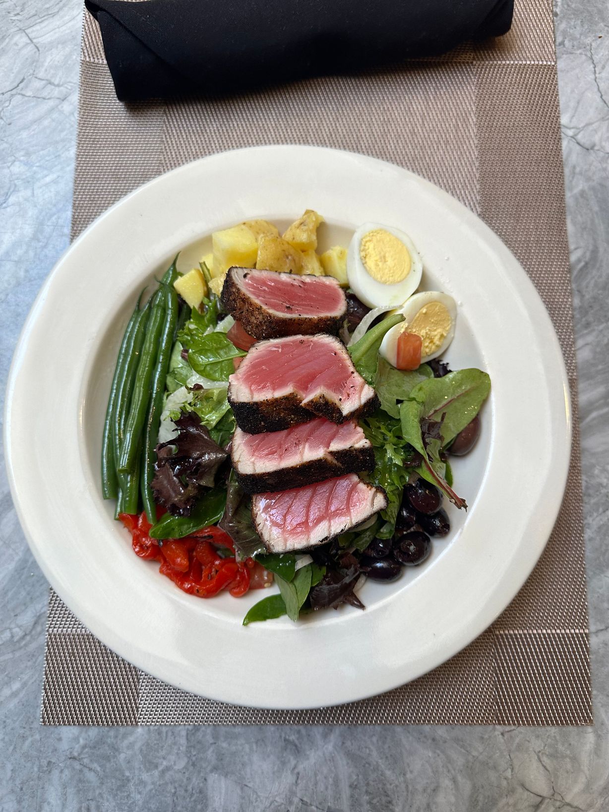 Tuna Nicoise at Persimmon Restaurant in CHEVY CHASE, MD 20815 | YourMenu® Online Ordering