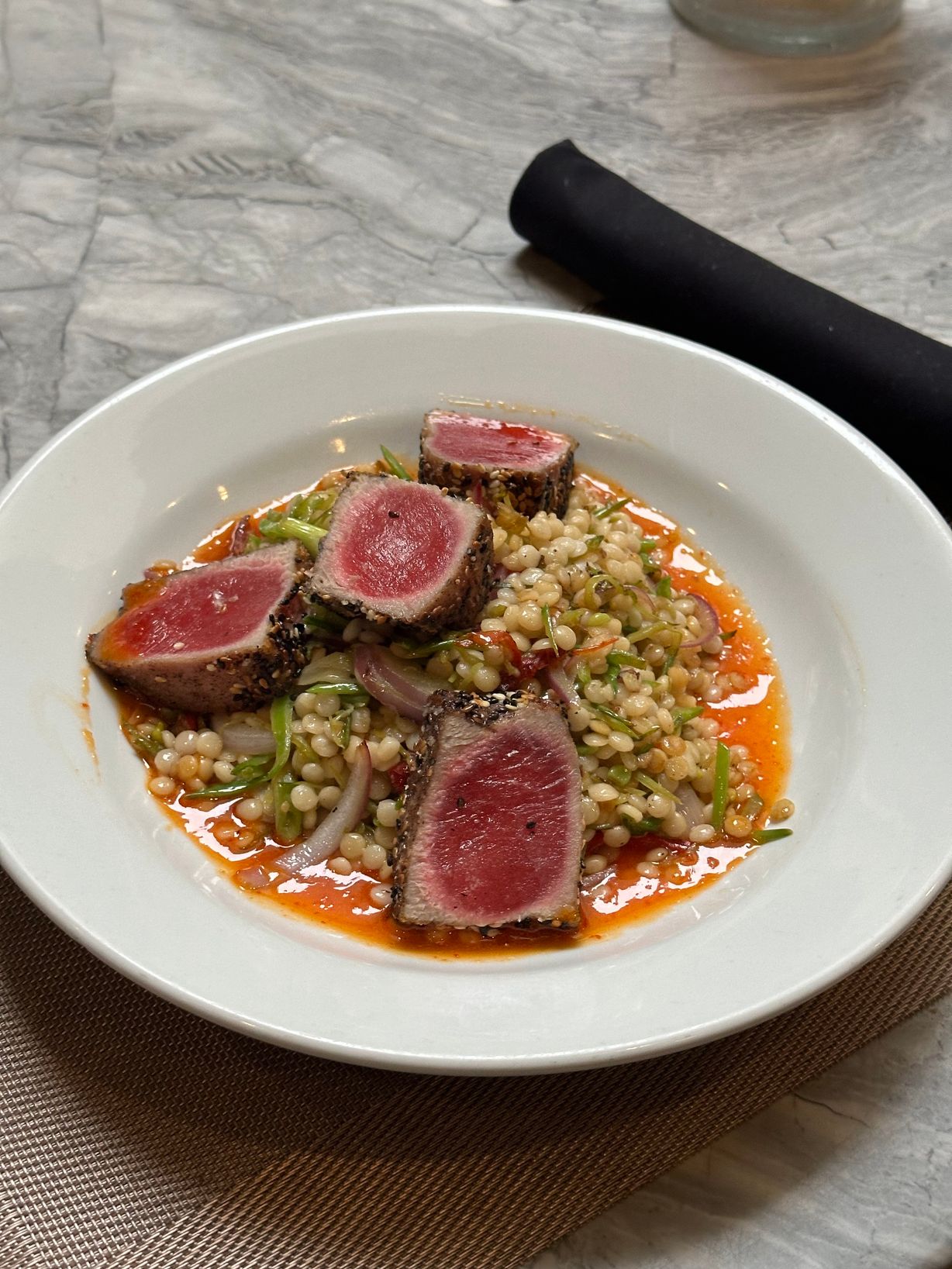 Tuna Entree at Persimmon Restaurant in CHEVY CHASE, MD 20815 | YourMenu® Online Ordering