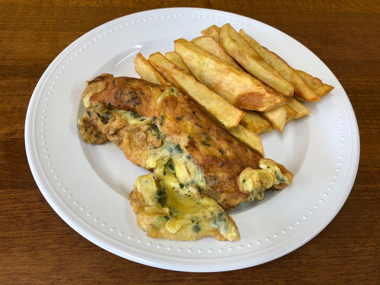 Fried sweet potatoes w/ eggs at Jodeem African Cuisine in Greenbelt, MD 20770 | YourMenu® Online Ordering