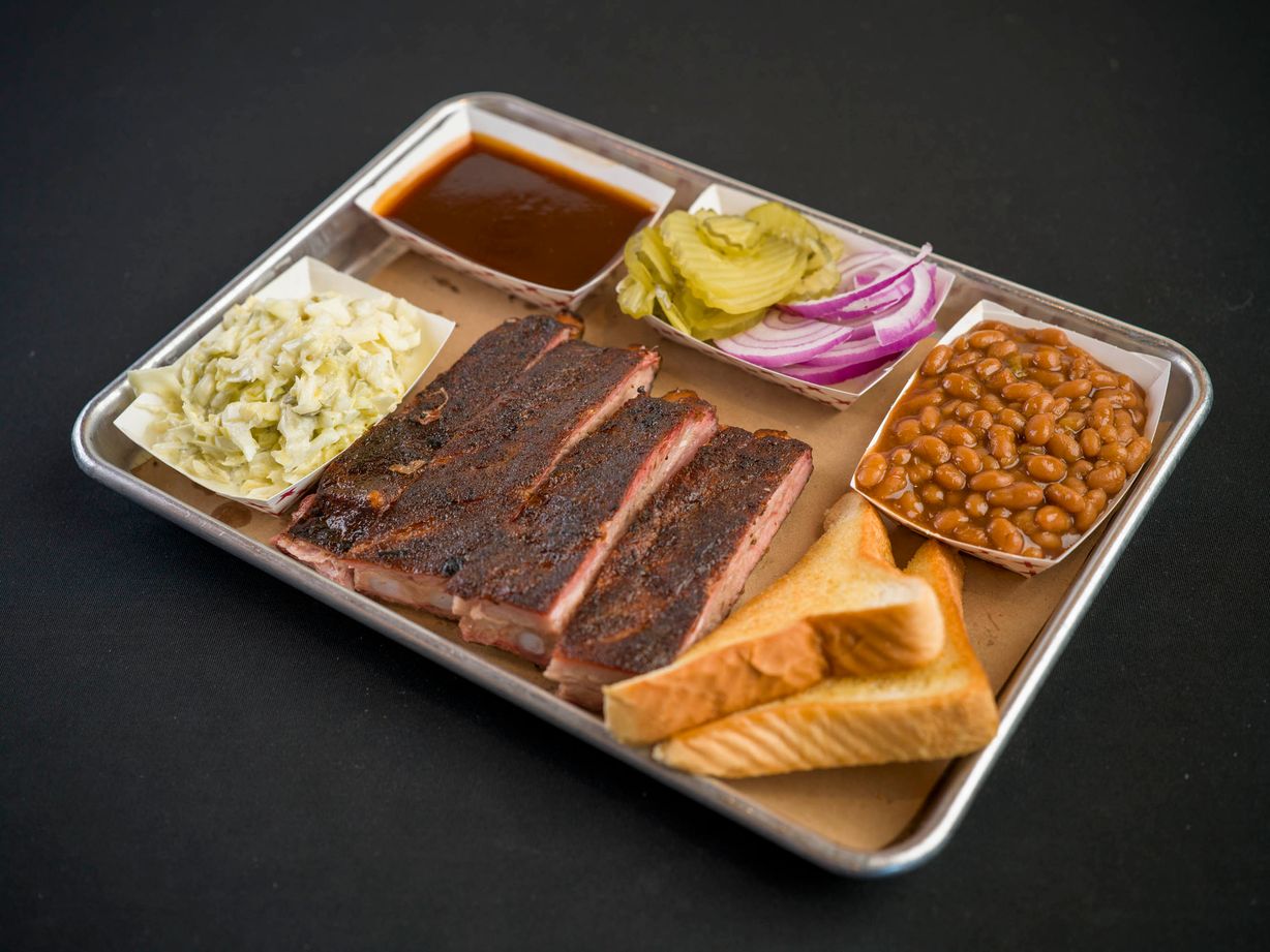 Pork Rib Plate(4 Rib Bones) at Earnest B's BBQ in Frisco, TX 75033 | YourMenu® Online Ordering