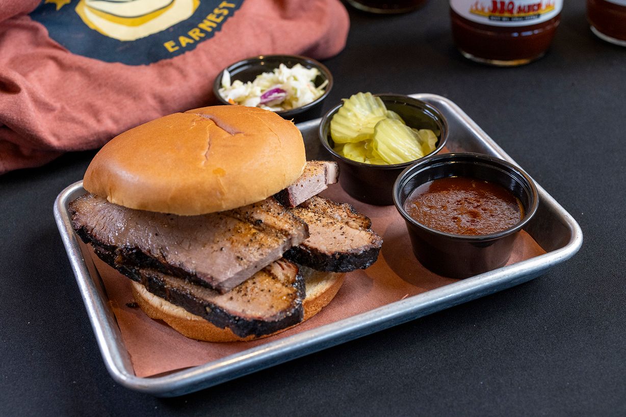 Beef Brisket Sandwich (Sliced Or Chopped) at Earnest B's BBQ in Frisco, TX 75033 | YourMenu® Online Ordering