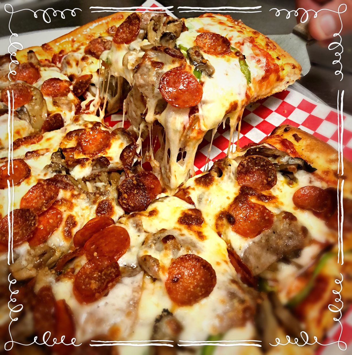 12 Cut Square X- Large Specialty Pizza at HANDLEBAR CAFE in BUTLER, PA 160027724 | YourMenu® Online Ordering