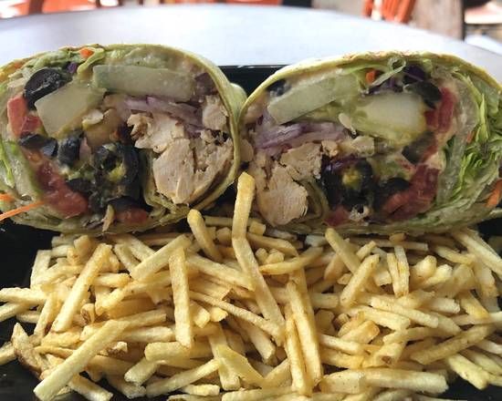 Greek Wrap With  Chicken and Avocado at The Groves Coffee House in Davie, FL 33314-4537 | YourMenu® Online Ordering