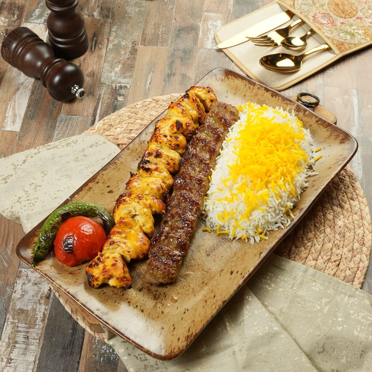 6.Boneless Chicken & Beef (Koobideh) at Famous Kabobs - Gaithersburg in Gaithersburg, MD 20879 | YourMenu® Online Ordering