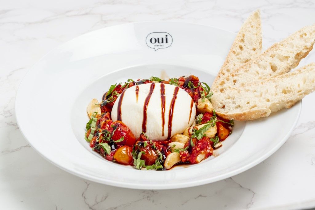 Burrata Caprese at OUI BISTROT in Miami, FL 33137 | YourMenu® Online Ordering