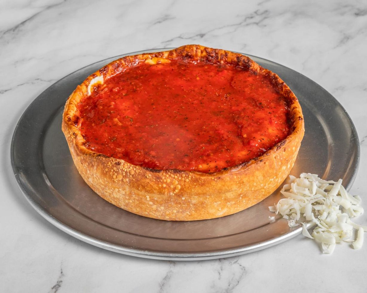Cheese Chicago Deep Dish Pizza at Deeplicius Pizza in Coral Gables, FL 33134 | YourMenu® Online Ordering