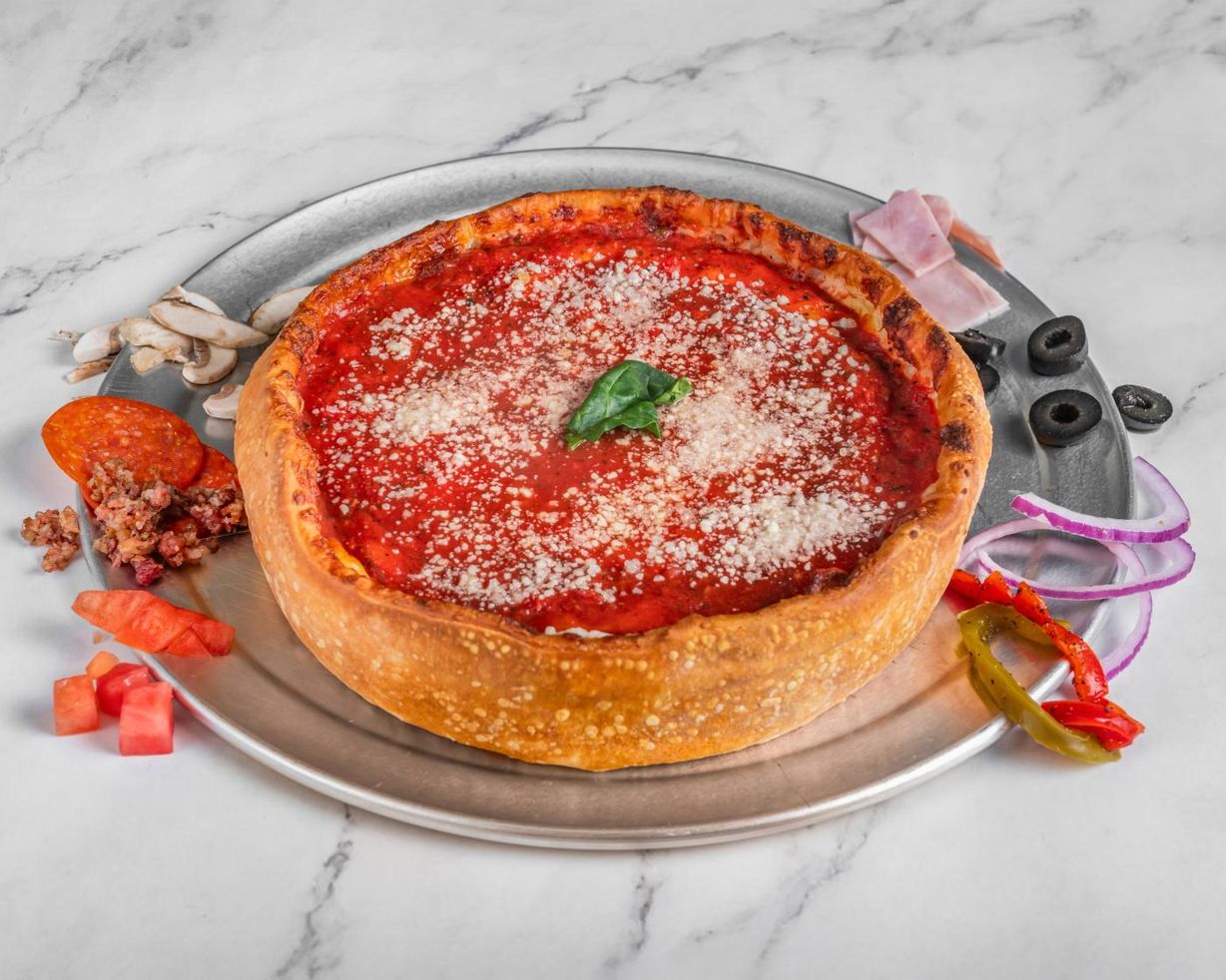 Supreme Chicago Deep Dish Pizza at Deeplicius Pizza in Coral Gables, FL 33134 | YourMenu® Online Ordering