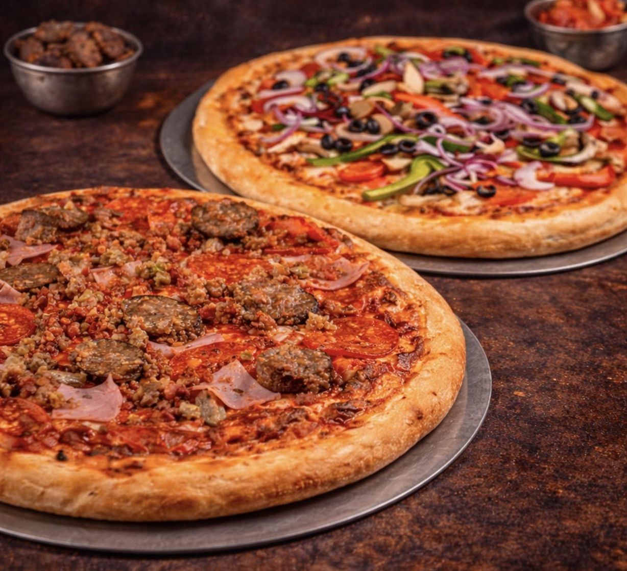2 Large 16" NY Two Topping Each at Deeplicius Pizza in Coral Gables, FL 33134 | YourMenu® Online Ordering