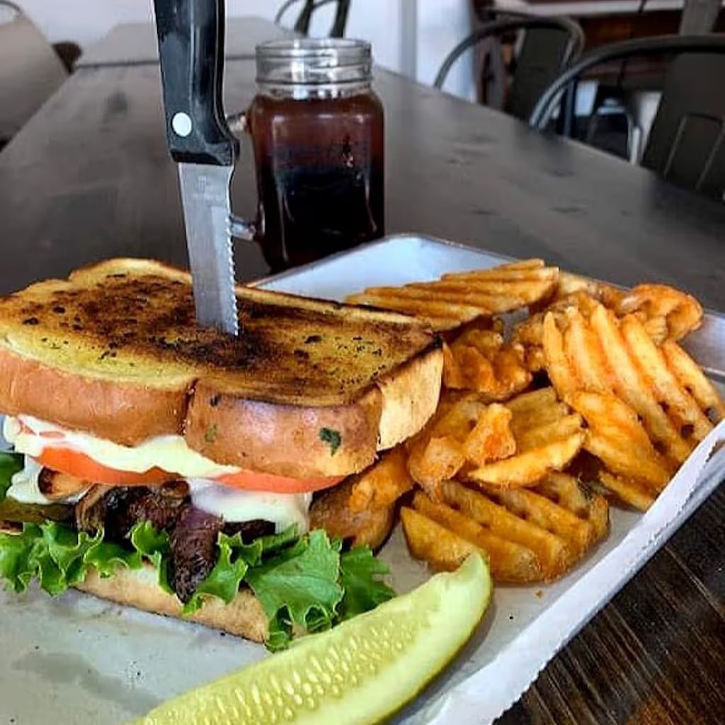 Pittsburgh Cheesesteak Burger at Harper's Grill in Ford City, PA 16226 | YourMenu® Online Ordering
