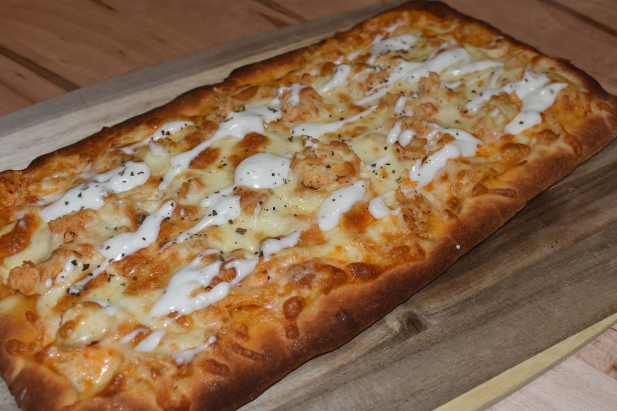 Buffalo Chicken Flatbread at Old School Cofé in Vinton, OH 45686 | YourMenu® Online Ordering