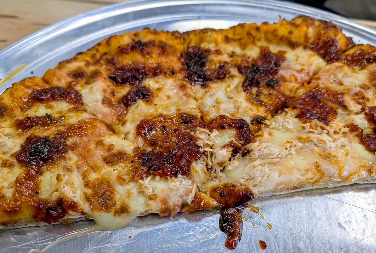 16-inch Chicken Bacon Jam Alfredo Pizza at Old School Cofé in Vinton, OH 45686 | YourMenu® Online Ordering