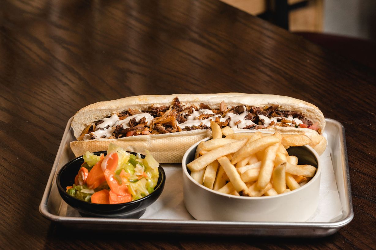 Chicken Skewers Baguette at ASLI Mediterranean Grill in Denver, CO 80224-1746 | YourMenu® Online Ordering