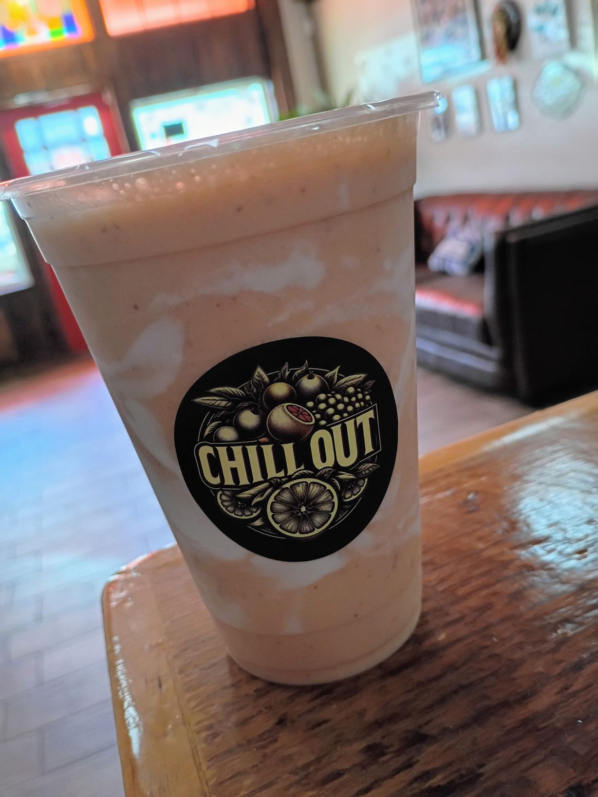 32oz Peaches and Cream at Chill Out Texas in Mineola, TX 75773 | YourMenu® Online Ordering