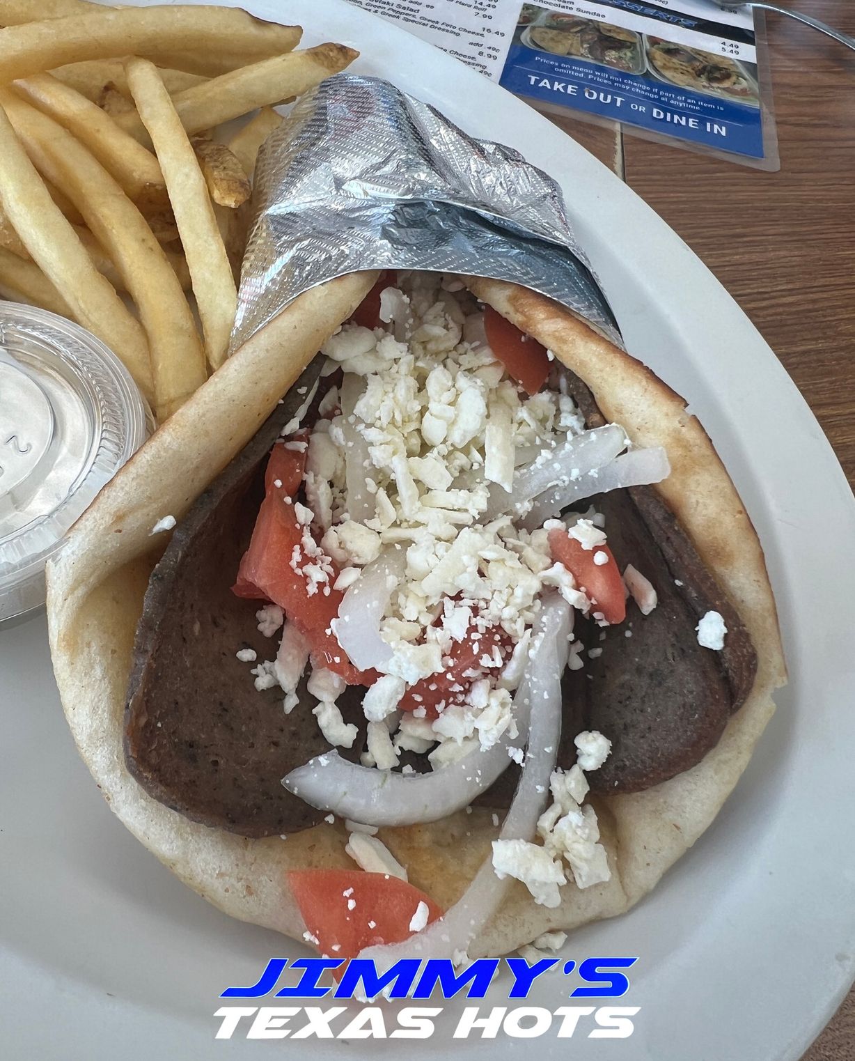 Gyros on Greek Pita Bread at Jimmy`s Texas Hots in BUFFALO, NY 142162259 | YourMenu® Online Ordering