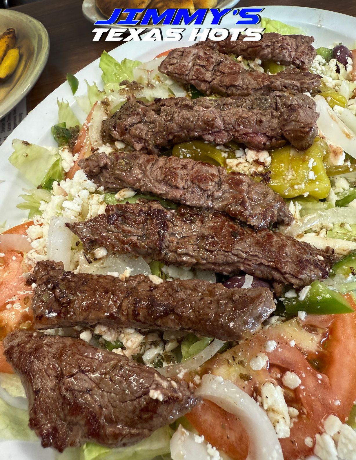 Steak Souvlaki Salad at Jimmy`s Texas Hots in BUFFALO, NY 142162259 | YourMenu® Online Ordering