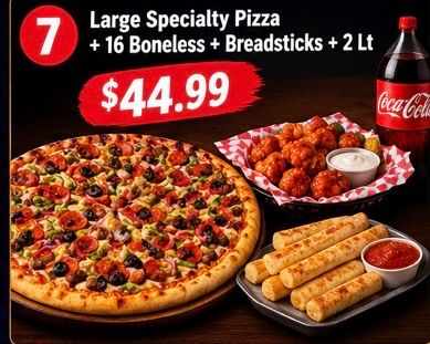 #7 Mega Dinner at Moxee Pizza in Moxee, WA 98936 | YourMenu® Online Ordering