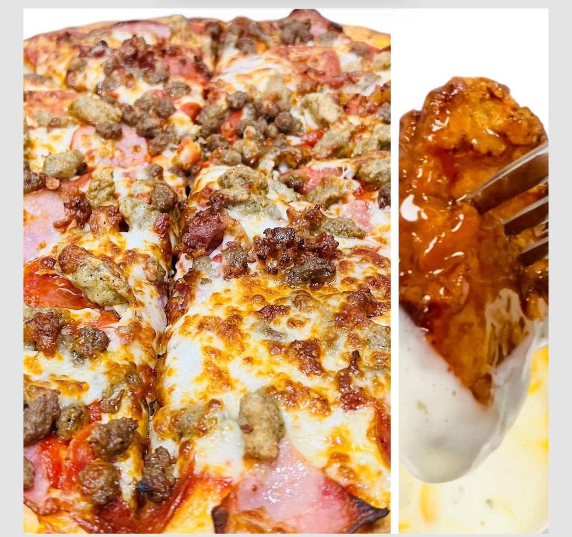 Lg Meatlovers +16Boneless at Moxee Pizza  in Moxee, WA 98936 | YourMenu® Online Ordering