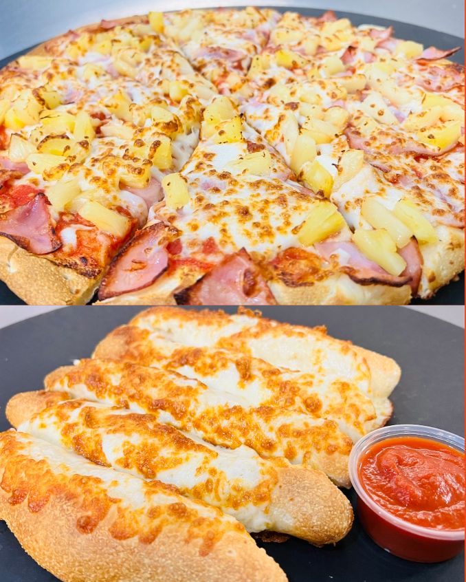 Lg Hawaiian & Cheesesticks at Moxee Pizza  in Moxee, WA 98936 | YourMenu® Online Ordering