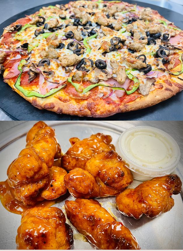 Lg Supreme & 8Boneless at Moxee Pizza  in Moxee, WA 98936 | YourMenu® Online Ordering