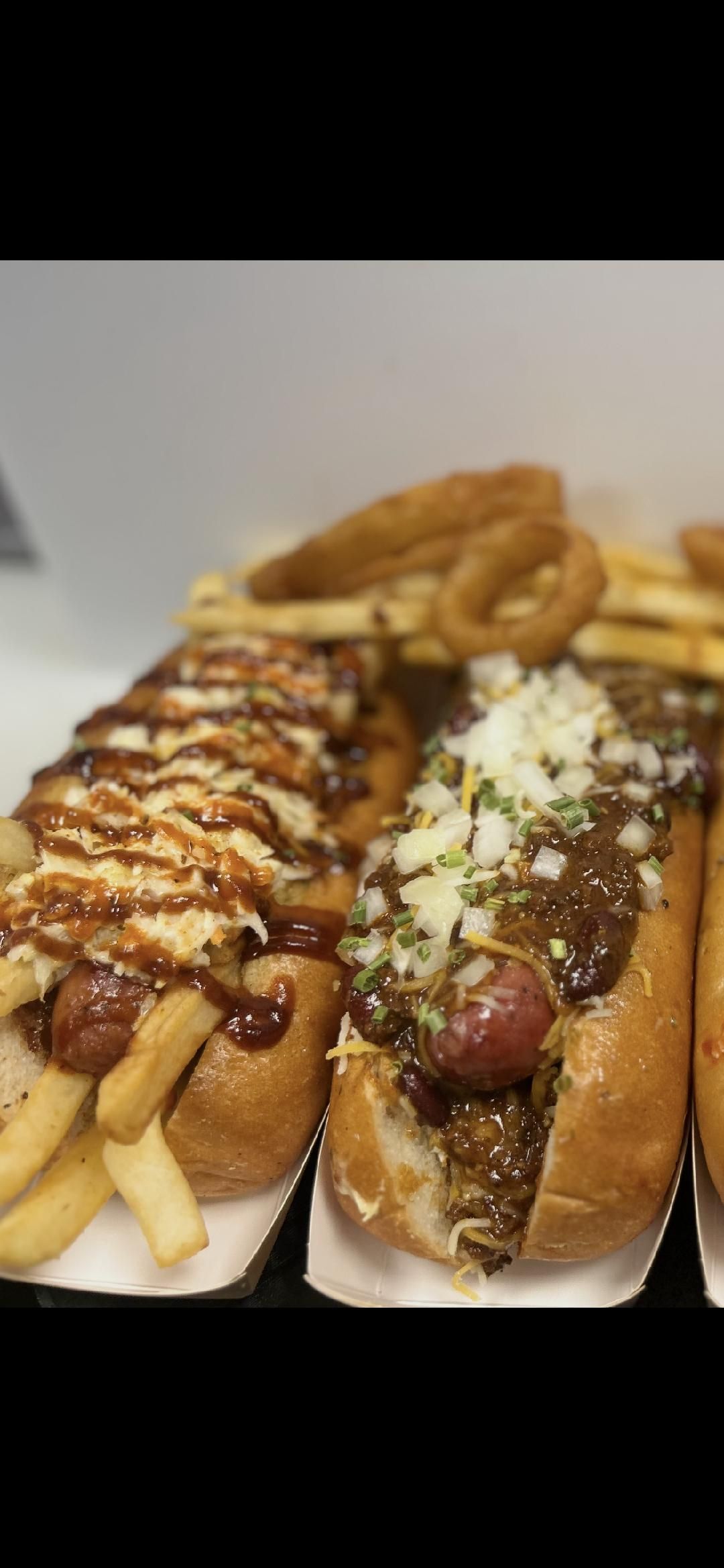 Two Beef Dogs of choice w/ a Side at STREET EATZ EXPRESS (RAILROAD SQ) in TALLAHASSEE, FL 32310 | YourMenu® Online Ordering