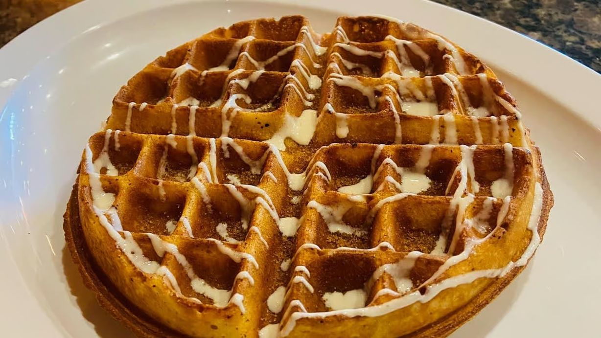 Cinnamon Roll Waffle at Rise Cafe - Mooresville in Mooresville, NC 28115 | YourMenu® Online Ordering