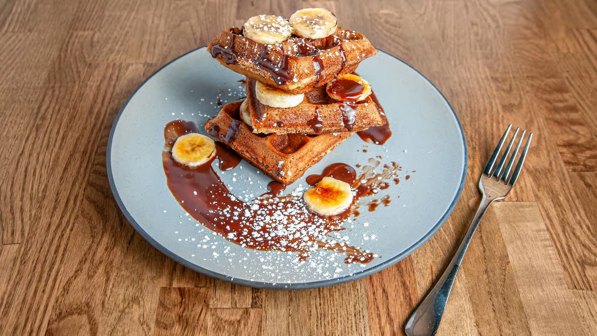 Nutella & Banana Waffle at Rise Cafe - Mooresville in Mooresville, NC 28115 | YourMenu® Online Ordering