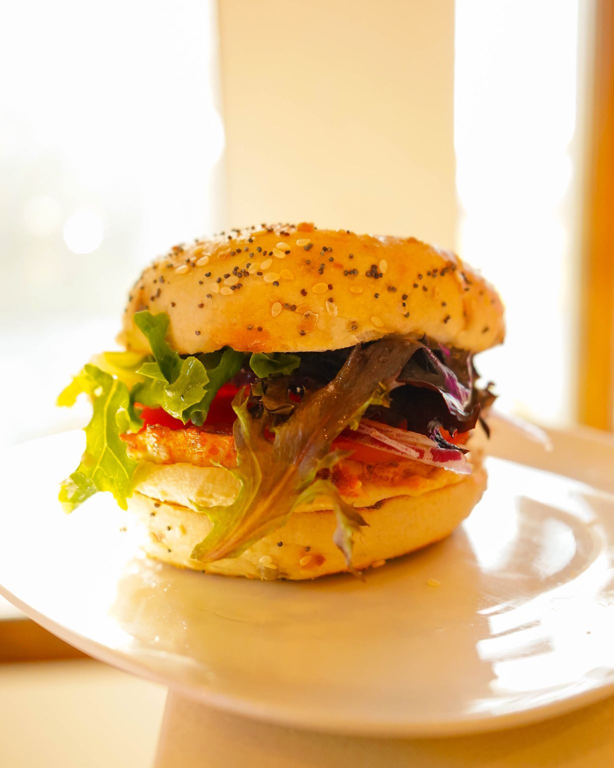 Sunrise Veggie Bagel at FARM HOUSE BREW in MONROVIA, IN 46157 | YourMenu® Online Ordering