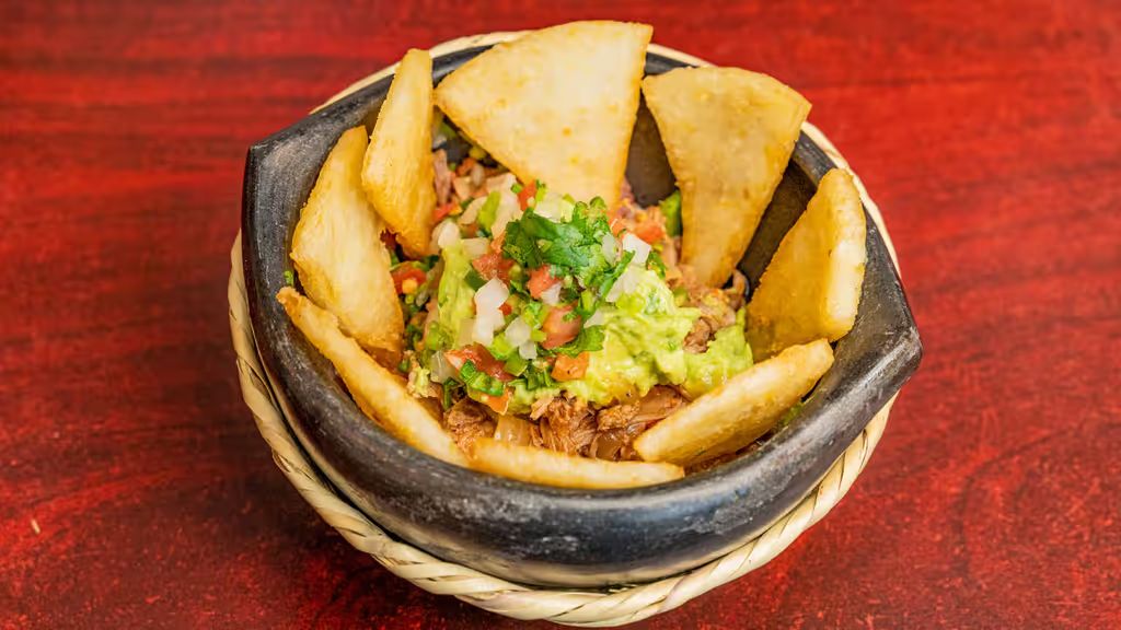Nacho Arepa Desmechada at Cali Aji 2 (Sunrise) in Sunrise, FL 33351 | YourMenu® Online Ordering