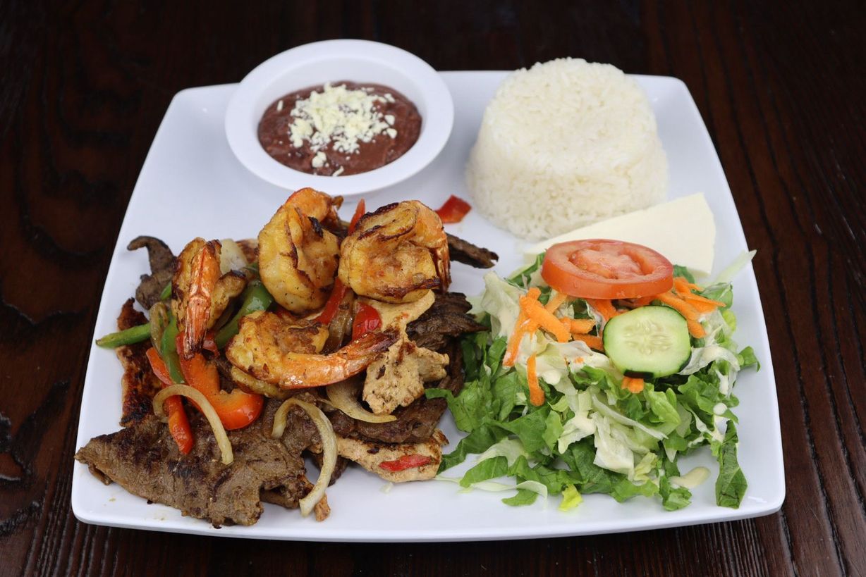 Mar Y Tierra (Grilled Steak, Chicken, and Shrimps) at Restaurante La Progreseña in Pompano Beach, FL 33064 | YourMenu® Online Ordering