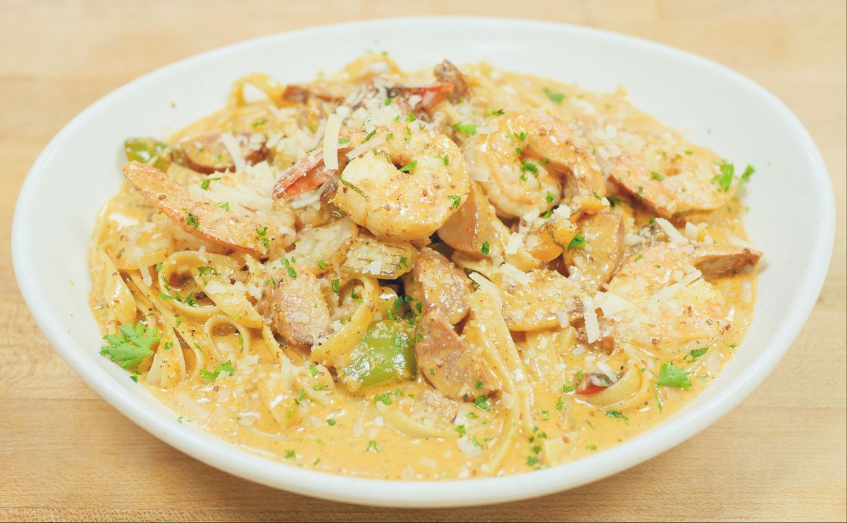 Fettuccine Jambalaya at Marigold Cafe & Bakery in Colorado Springs, CO 80919 | YourMenu® Online Ordering