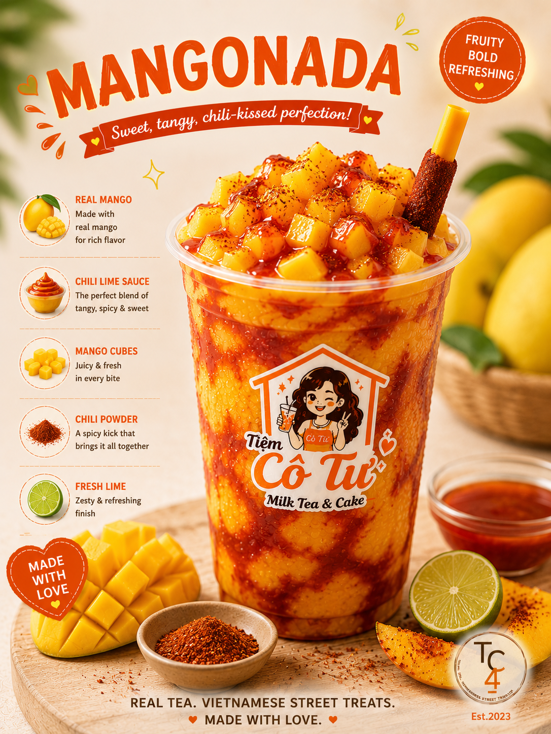 Mangonada at Tiệm Cô Tư (TC4) | Vietnamese Restaurant in Charlotte, NC 28269 | YourMenu® Online Ordering