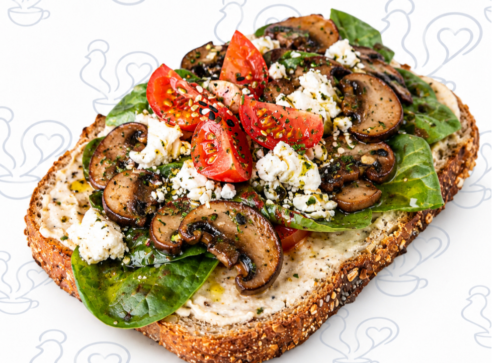 Mediterranean Veggie Tostada at MOH CAFE in Dania Beach, FL 33004 | YourMenu® Online Ordering
