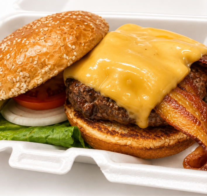 Bacon cheese burger at Su Taqueria El Rey del Taco in Chicago, IL 60612 | YourMenu® Online Ordering