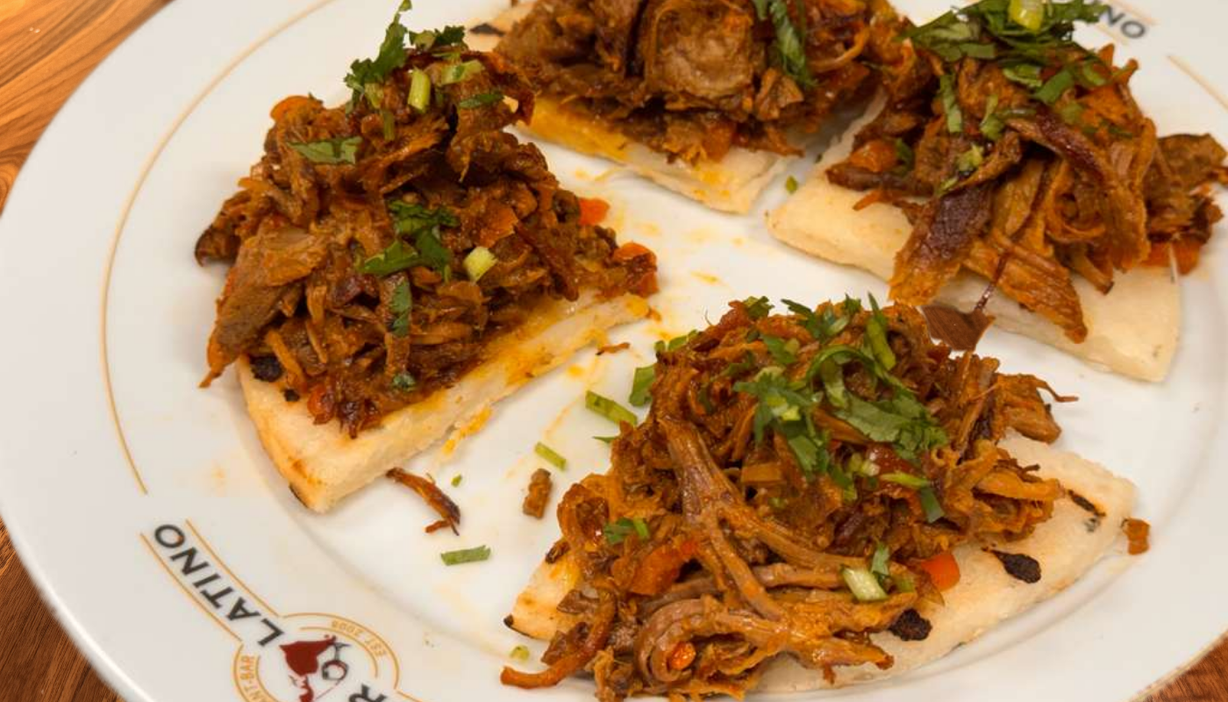 AREPA CON CARNE O POLLO DESMECHADO at Sabor Latino Restaurant | Boynton Beach in Boynton Beach, FL 33426 | YourMenu® Online Ordering