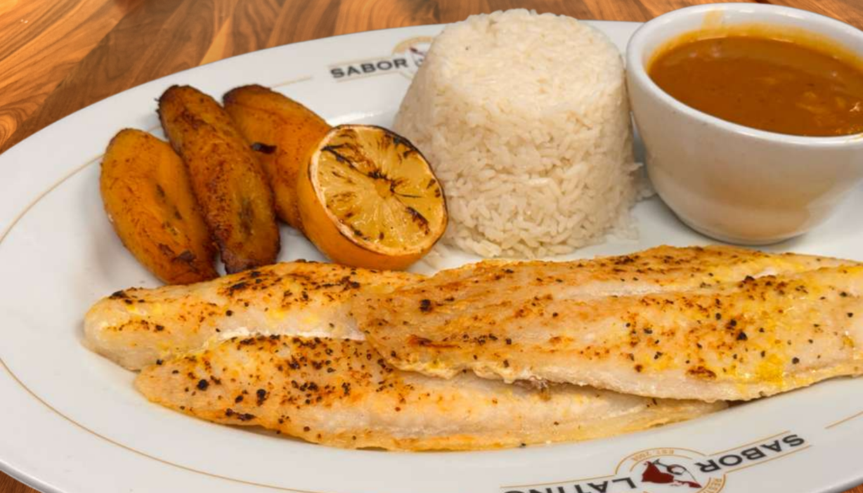 PESCADO A LA PLANCHA at Sabor Latino Restaurant | Boynton Beach in Boynton Beach, FL 33426 | YourMenu® Online Ordering