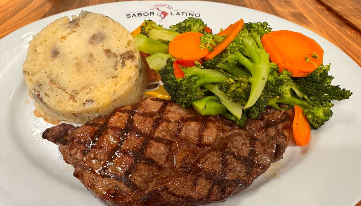 RIB EYE STEAK at Sabor Latino Restaurant | Boynton Beach in Boynton Beach, FL 33426 | YourMenu® Online Ordering