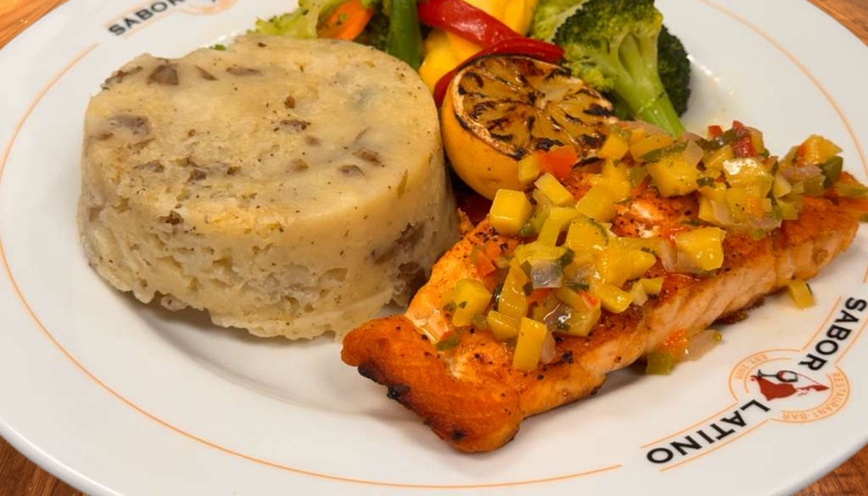 SALMON at Sabor Latino Restaurant | Boynton Beach in Boynton Beach, FL 33426 | YourMenu® Online Ordering